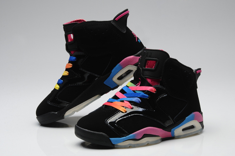 New Arrival Jordan 6 Colorful Black For Women - Click Image to Close