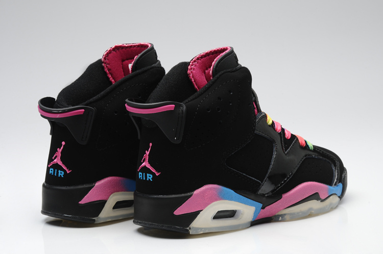 New Arrival Jordan 6 Colorful Black For Women