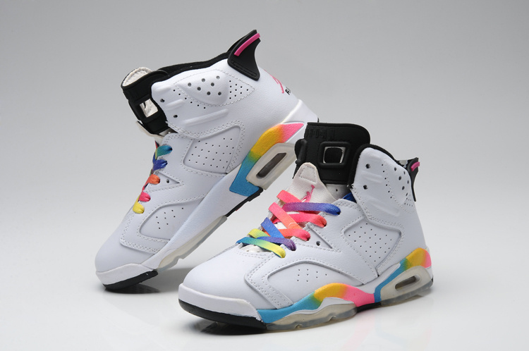 New Arrival Jordan 6 Colorful White For Women