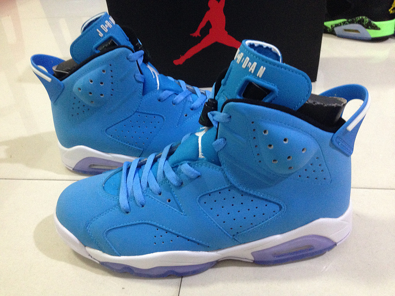 2015 OG Air Jordan 6 Pantone Blue White Shoes - Click Image to Close