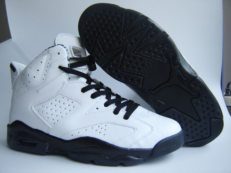 Jordan 6 Retro White Black Shoes