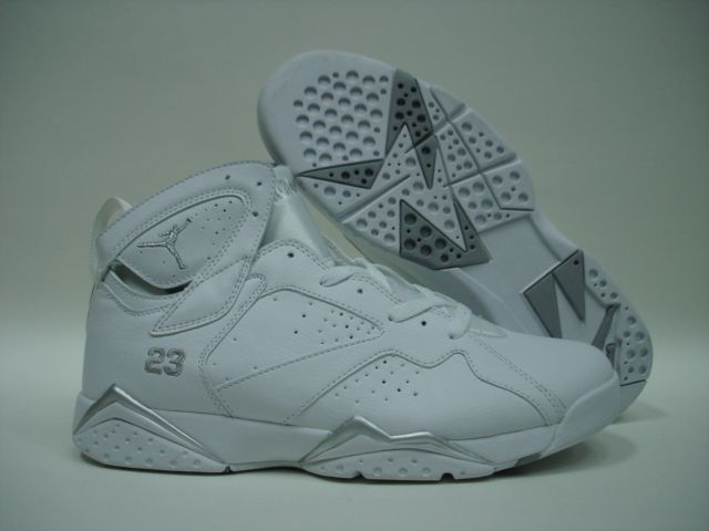 Air Jordan 7 All White Shoes - Click Image to Close