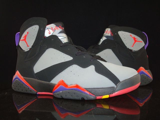 Air Jordan 7 Grey Black Red Purple Shoes