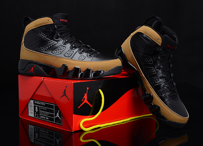 Reissued Air Jordan 9 Black Brown Shoes - Click Image to Close