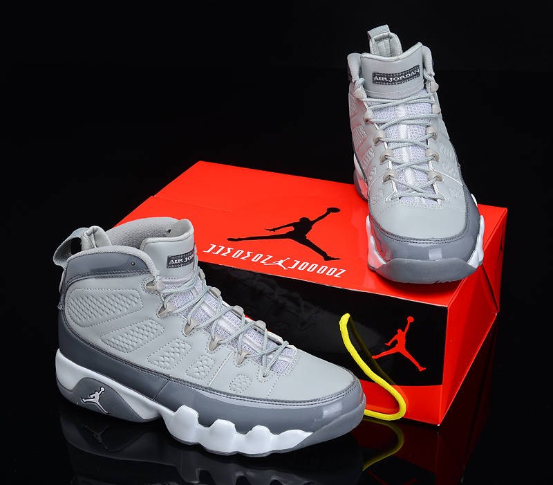 Reissued Air Jordan 9 Grey White Shoes