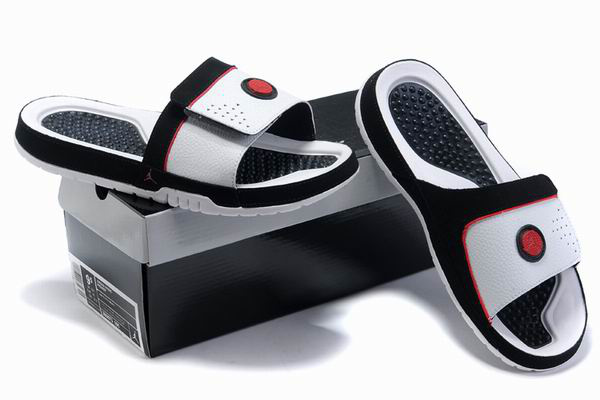 Air Jordan 9 Slipper Black White Red