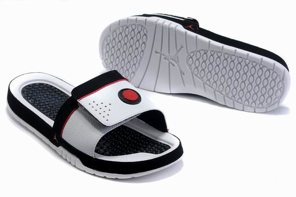 Air Jordan 9 Slipper Black White - Click Image to Close