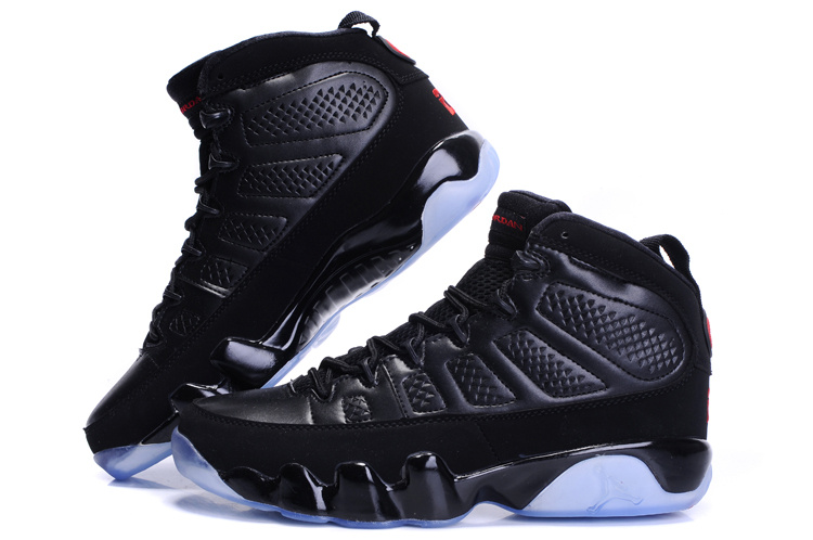 Jordan 9 Retro Transparent Sole All Black