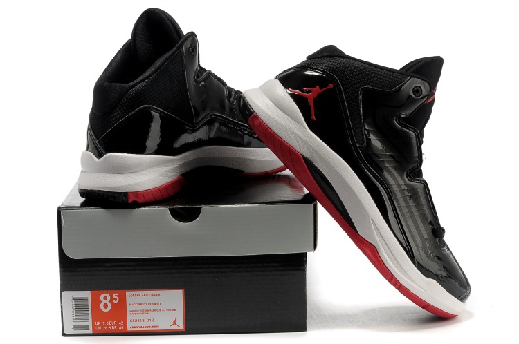 Air Jordan Aero Mania Black White Red Shoes