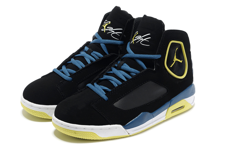 Air Jordan Flight Luminary Black Yellow White Shoes - Click Image to Close