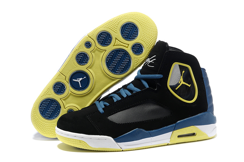 Air Jordan Flight Luminary Black Yellow White Shoes - Click Image to Close