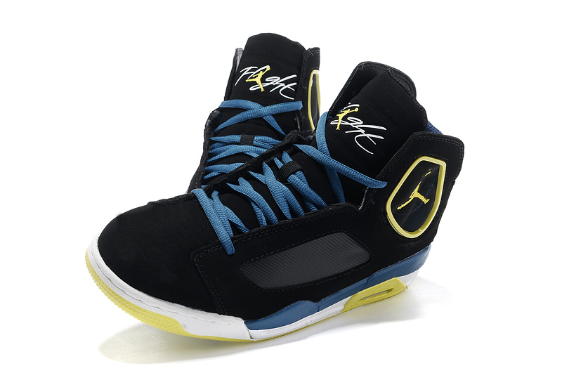 Air Jordan Flight Luminary Black Yellow White Shoes - Click Image to Close