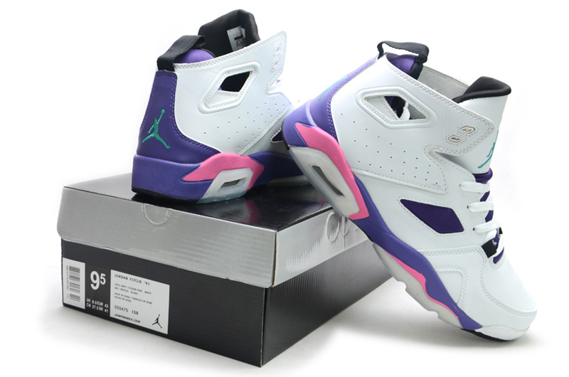 2013 Air Jordan Fltclb 911 White Purple Pink Shoes - Click Image to Close