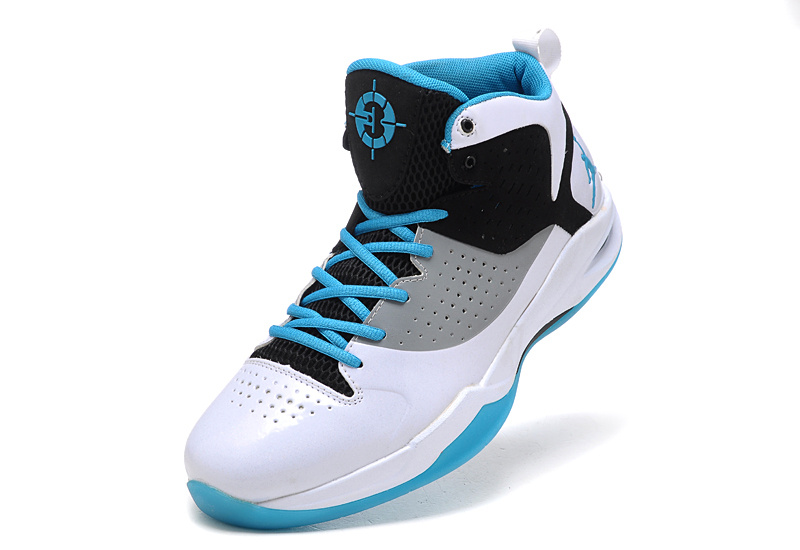 Classic Jordan Fly Wade Black White Blue - Click Image to Close