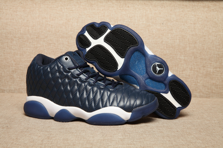 Air Jordan Horizon Low Premium Air Shoes Of AJ13 Deep Blue White - Click Image to Close