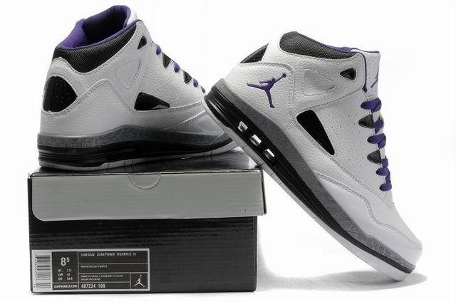 Cheap Jordan Jumpman H Series II White Purple Shoes