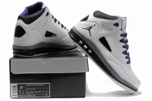 Cheap Jordan Jumpman H Series II White Purple Shoes - Click Image to Close