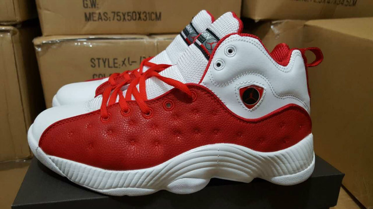 Air Jordan Jumpman Team II Red White Shoes - Click Image to Close