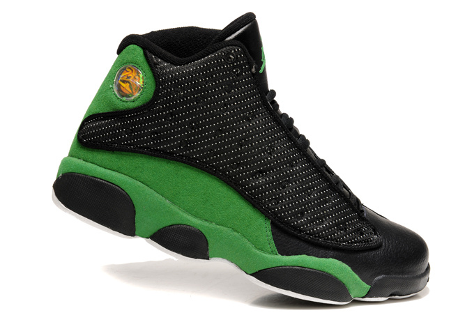 Real Authentic Air Jordan Retro 13 Black Green Shoes with Original ...