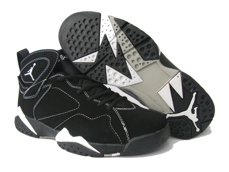 Jordan 7 Retro Black White Shoes - Click Image to Close