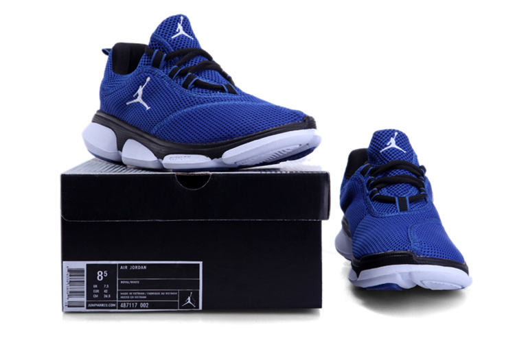Air Jordan Running Shoes Blue White - Click Image to Close
