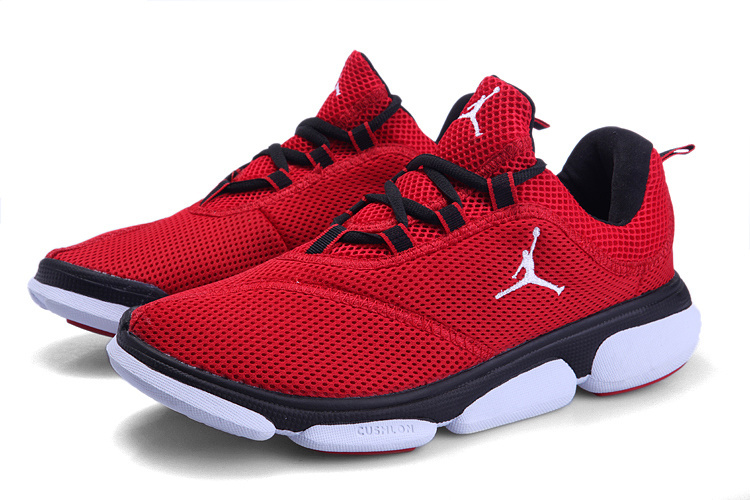 Women's Air Jordan Running Shoes Red Black White