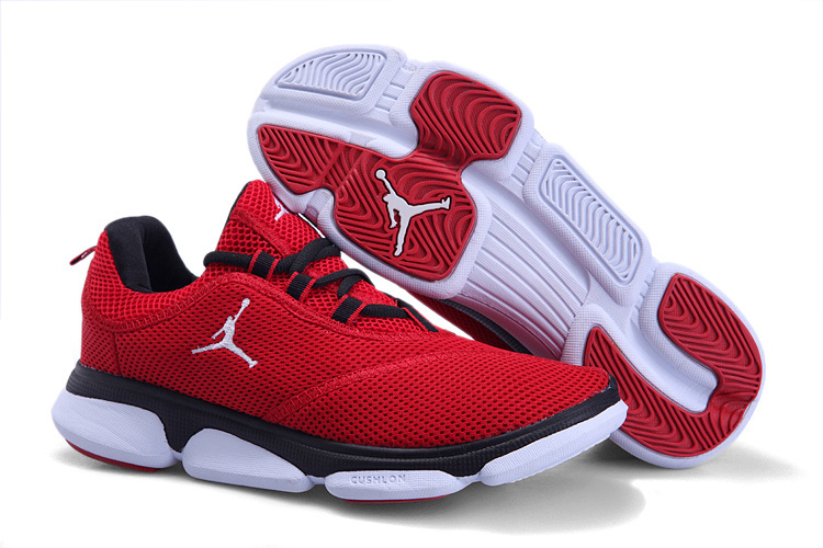 Women's Air Jordan Running Shoes Red Black White