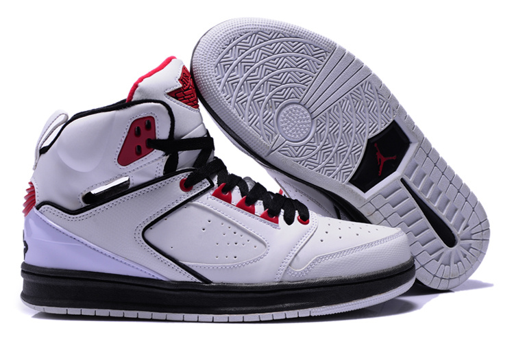 Air Jordan Sixty Club White Black Red Shoes - Click Image to Close