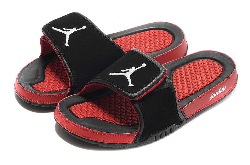 Air Jordan Slipper Black Red