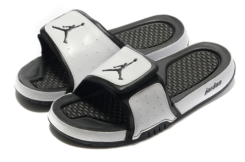 Air Jordan Slipper Grey Black - Click Image to Close