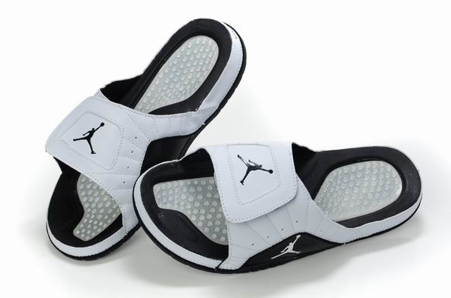 Air Jordan Slipper White Black Black