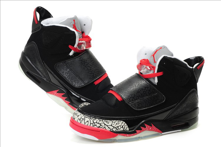 Real Air Jordan Son Of Mars Black Red - Click Image to Close