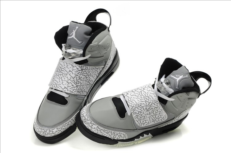 Real Air Jordan Son Of Mars Grey Black - Click Image to Close