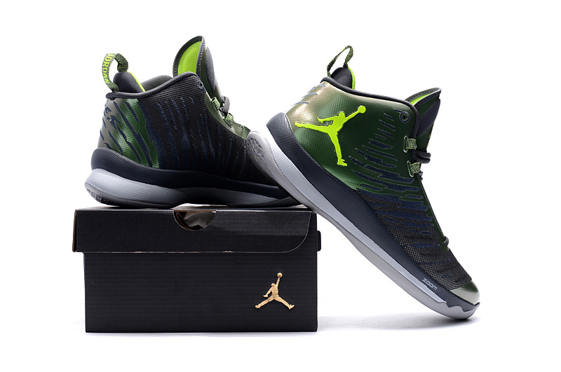 Air Jordan Super Fly 5 X Grey Green Shoes
