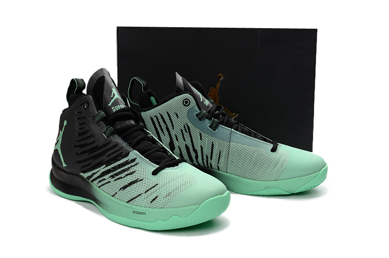 Air Jordan Super Fly X Black Green Shoes - Click Image to Close