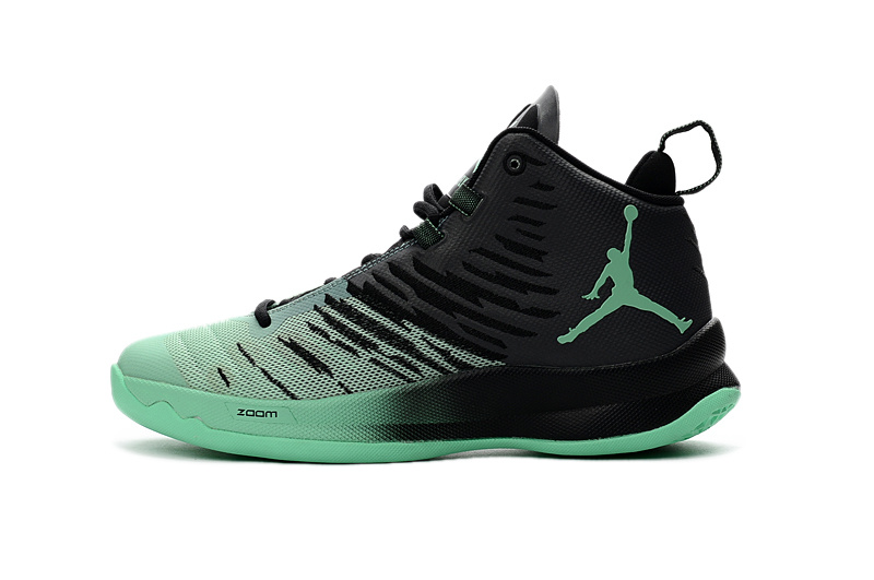 Air Jordan Super Fly X Black Green Shoes - Click Image to Close