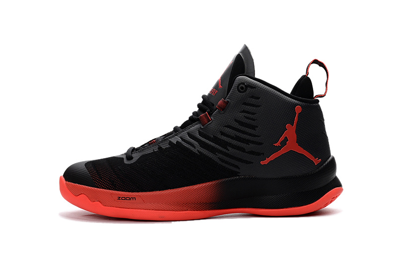 Air Jordan Super Fly X Black Red Shoes - Click Image to Close