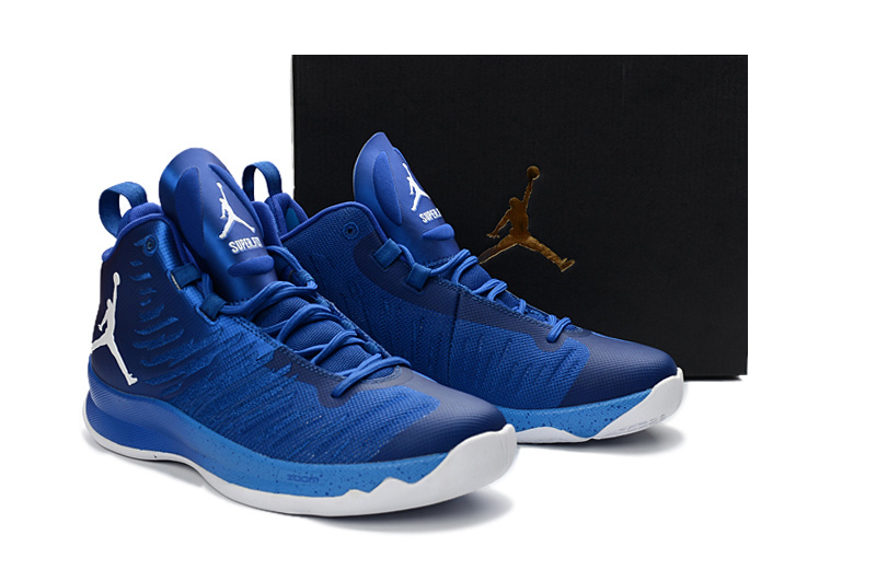 Air Jordan Super Fly X Blue White Shoes