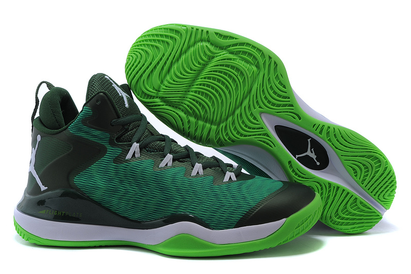 Air Jordan Super.Fly 3 X Green Black White Shoes_03 - Click Image to Close