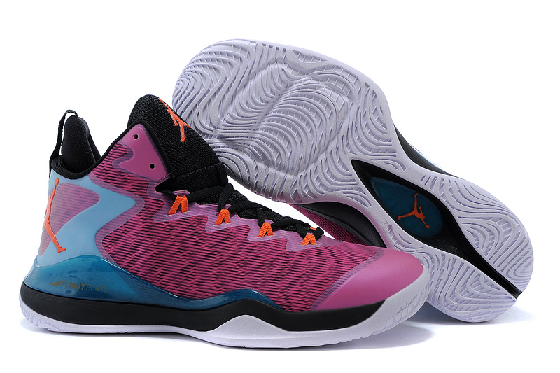 Air Jordan Super.Fly 3 X Purple Black Blue Orange Shoes - Click Image to Close