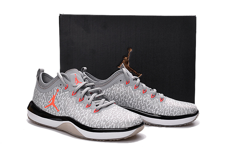 Air Jordan Training Shoes 1 Low Grey Reddish Orange Black - Click Image to Close