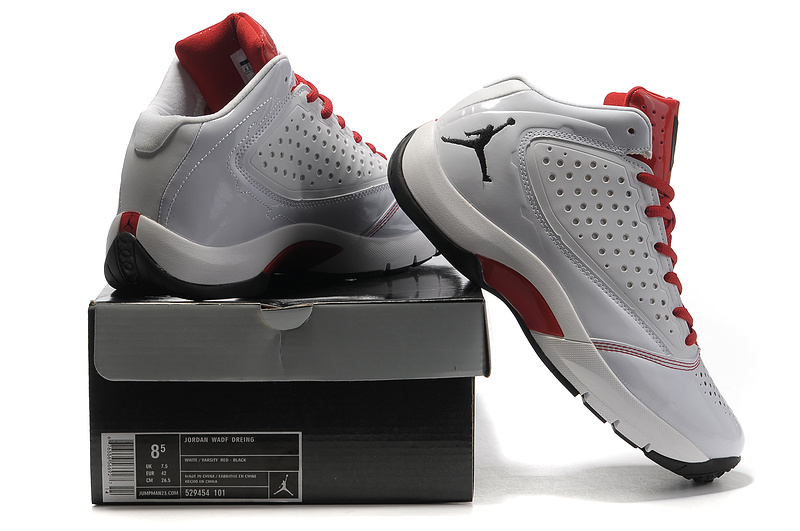 Classic Jordan Wade 2 Grey White Red Shoes - Click Image to Close