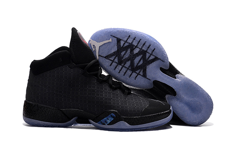 Air Jordan XXX All Black Cat Orange Shoes - Click Image to Close