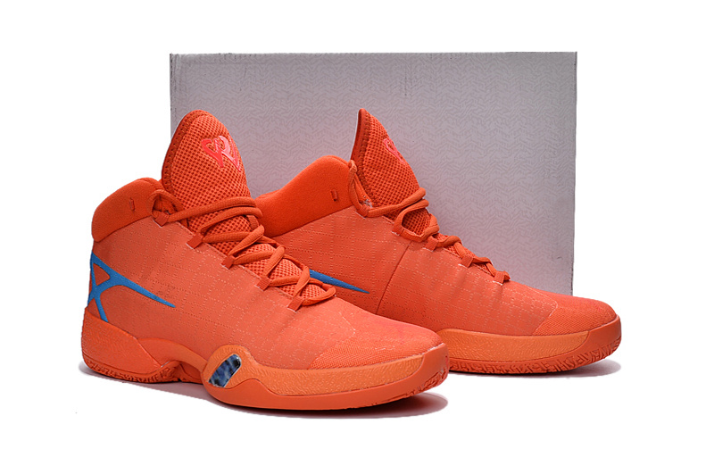 Air Jordan XXX Reddish Orange Blue Shoes - Click Image to Close