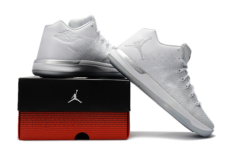 Air Jordan XXXI Low All White Shoes - Click Image to Close