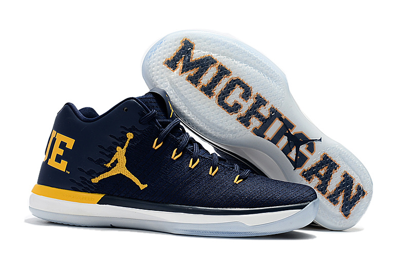 Air Jordan XXXI Low Michigan Black Yellow Shoes