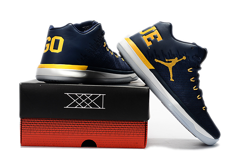 Air Jordan XXXI Low Michigan Black Yellow Shoes - Click Image to Close