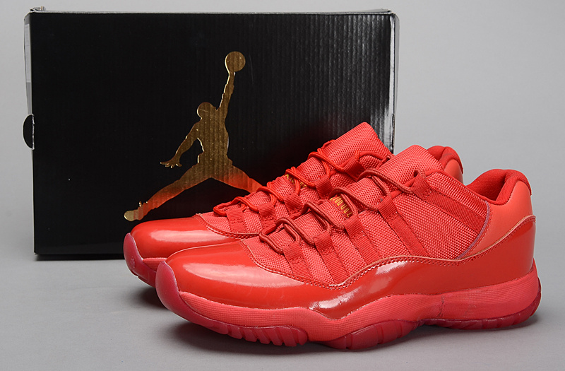 All Red Jordan 11 Retro Shoes