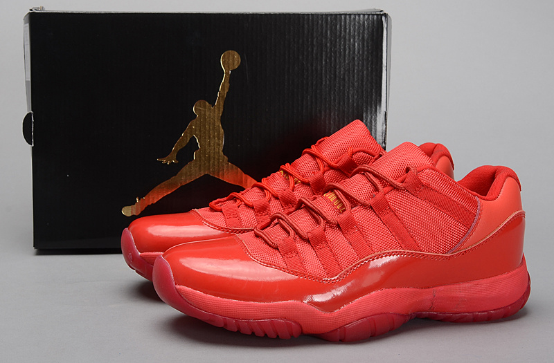 All Red Jordan 11 Retro Shoes - Click Image to Close