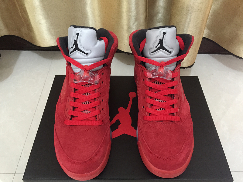 Authentic Air Jordan 5 Bulls Red Shoes